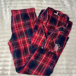 Victoria’s Secret Plaid Pajama Set - Red and Blue